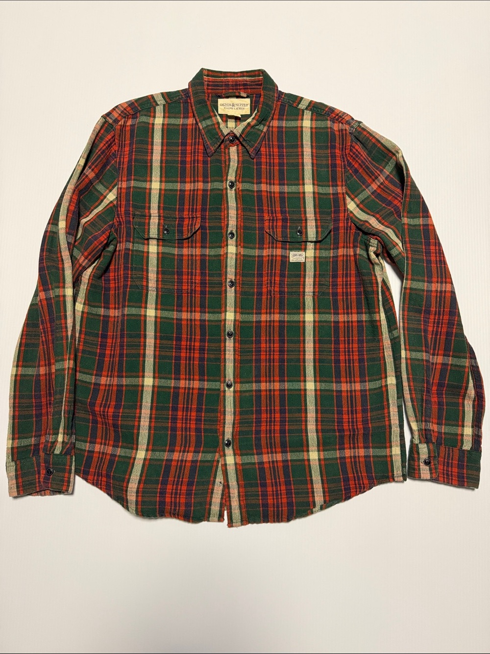 Denim & Supply Ralph Lauren Red & Green Plaid Button-Down Shirt